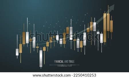 Gold charts of bear market in Trading bar chart, a Stock market trend and forex trading bar charts concept design for financial investment, Economic trends chart vector illustration design.