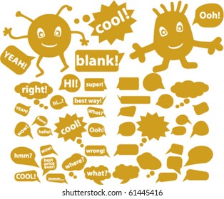 gold chat signs. vector