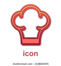 Gold Chef hat icon isolated on white background. Cooking symbol. Cooks hat. Vector