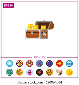 Gold chest icon
