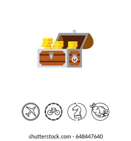 Gold chest icon