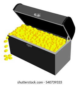 Gold Chest vector illustration
