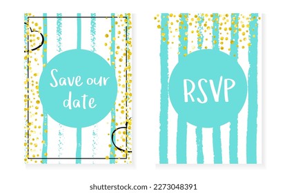 Gold Chic Backdrop. White Stylish Particle. Mint Spray. Golden Trendy Cover. Holiday Magazine. Stripe Nursery Concept. Feminine Illustration Set. Turquoise Gold Chic Backdrop