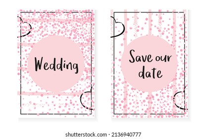 Gold Chic Shimmer. Rose Branding Illustration. Pink Winter Element. 14 February Brochure Set. Golden Xmas Textile. Nursery Magazine. Stripe Premium Print. Pink Gold Chic Shimmer