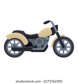 Gold chopper icon cartoon vector. Bike rider. Biking cruiser