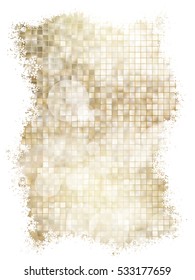 Gold Christmas background with snowflakes. Illustration for Christmas posters, icons, greeting cards, print and web projects. EPS 10 vector file included