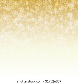 Gold Christmas Background With Space For Text