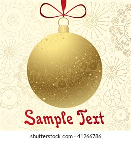 Gold christmas ball