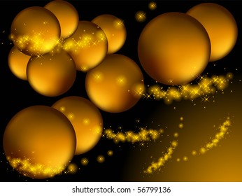 gold christmas ball