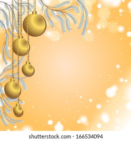 gold christmas balls