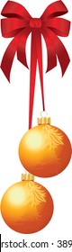 Gold christmas balls