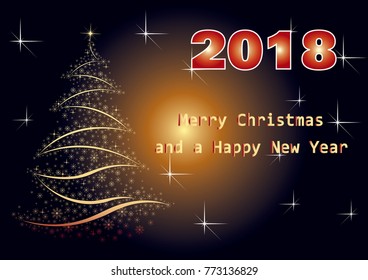 gold christmas card