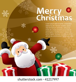 plantilla de regalo de navidad dorada