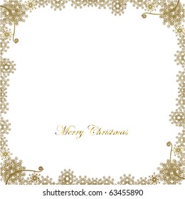 Gold Christmas illustration - vector