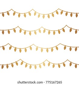 Gold christmas light seamless background. - Shutterstock ID 775167265