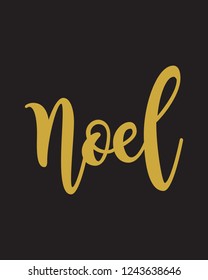 Gold Christmas quote saying text calligraphy typography design vector graphic for noel