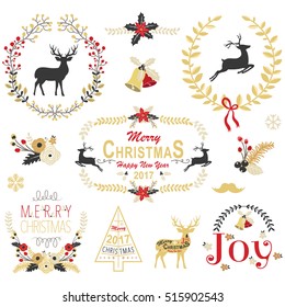 Gold Christmas Wreath Frame Collection