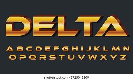Efecto de texto de ciencia ficción cinematográfico dorado