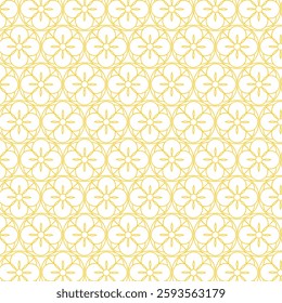 Gold Circle Background. Golden Color Circular Pattern Design. Seamless Pattern Background. Abstract Geometric Pattern Design. Modern Circle Pattern Background.