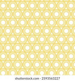 Gold Circle Background. Golden Color Circular Pattern Design. Seamless Pattern Background. Abstract Geometric Pattern Design. Modern Circle Pattern Background.