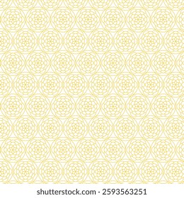 Gold Circle Background. Golden Color Circular Pattern Design. Seamless Pattern Background. Abstract Geometric Pattern Design. Modern Circle Pattern Background.