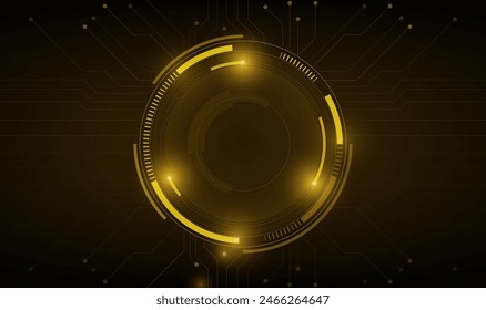 a gold circle with a black background with a gold circle and a black background.