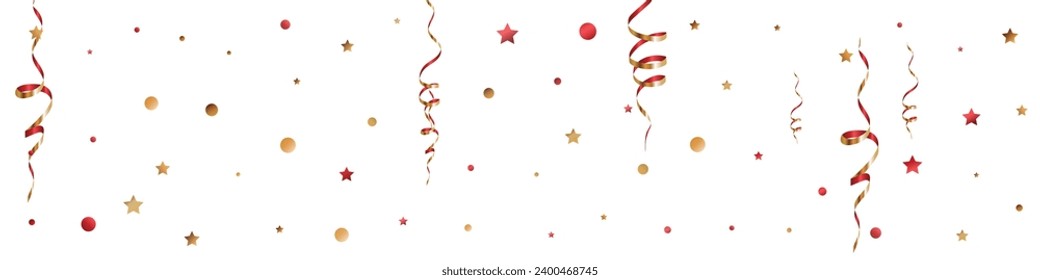 Fondo Panorámico del Vector de Navidad Gold Circle. Diseño de punto de efecto. Papel tapiz de Arte Brillante Rojo. Textura brillante brillante brillante.