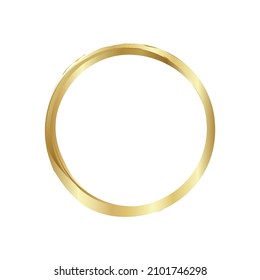 Gold Circle Frame Line Round Geometric Stock Vector (Royalty Free ...