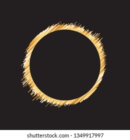 Gold circle frame, vector illustration EPS 10
