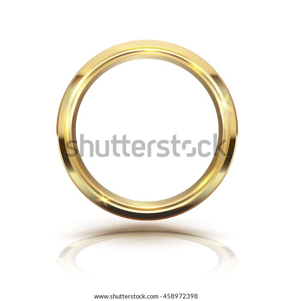 Gold Circle Isolate On White Background Stock Vector (Royalty Free