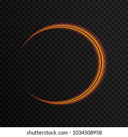 gold circle light effect