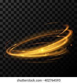gold circle light effect