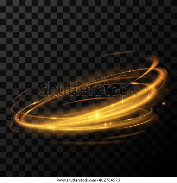 Gold Circle Light Effect Stock Vector Royalty Free