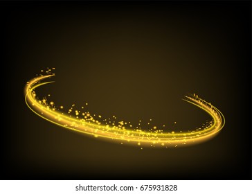 gold circle light effect. Vector eps10.