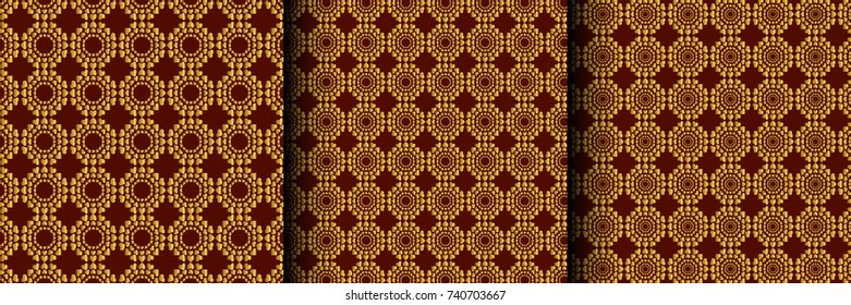 Gold Circle Love Pattern
