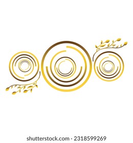 gold circle ornament design element