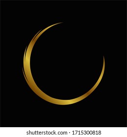 gold circle shape element decoration
