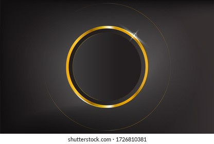 gold circle symbol background design