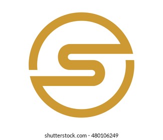 gold circle typography typeset alphabet font image vector icon