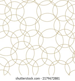Gold kreist ein abstraktes, nahtloses Vektormuster. Design für Web-Banner, Blog, Hochzeit, digitales Papier, Feiern, einladen