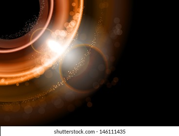 gold circles in the dark