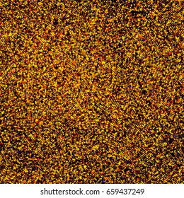 Gold circles on dark background. Seamless pattern