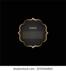 A Gold circle-shaped web button design Modern layout of chart in golden icon templates vector