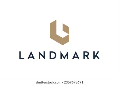 Gold City Building with Initial Letter L, Golden Real Estate Apartment with SI Monogram luxury elegant logo design
