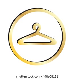 Gold Clothes Hanger Icon