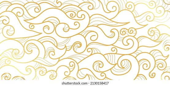 Gold clouds with white background, good for banner, pster, and greeting card