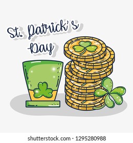 gold clover coins with hat to event celebration