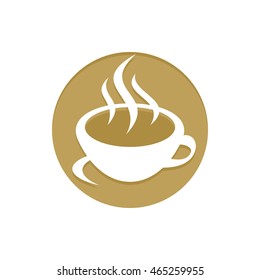 Gold Coffee icon. Golden web icon collection item. Icon symbol vector illustration