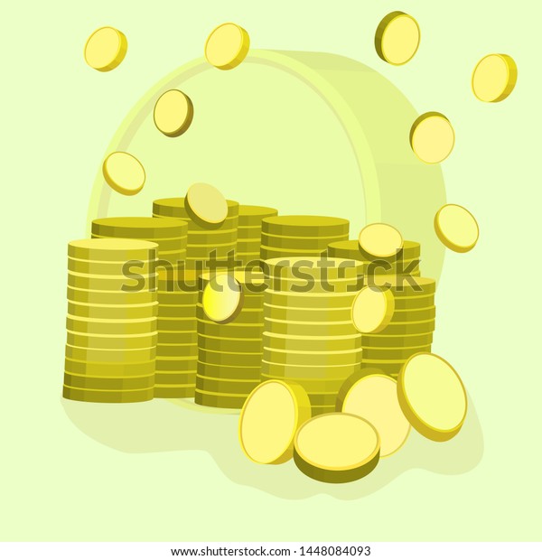 gold coin bank earnings robot fleet illustration\
vector banner wealth
