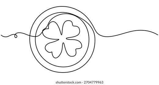 Dibujo continuo de una línea de monedas de oro, símbolo de dinero de monedas de éxito financiero y negocios de inversión. 